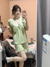 親子純棉睡衣裙春夏薄款短袖宮廷風(fēng)母女兒童套裝三件套長褲家居服 宮廷風(fēng)短袖睡裙-LDE#6057# 冰藍(lán) 120 無胸墊【12碼】身高113-123cm 曬單實(shí)拍圖
