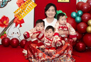 G.DUCKKIDS童裝嬰兒衣服春秋季周歲禮服女寶寶新中式套裝滿月百天生日抓周服 紅色-春秋款 90cm 碼建議80-1歲半-2歲 曬單實(shí)拍圖