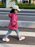 安奈兒兒童運動鞋女一腳蹬童鞋網(wǎng)面透氣春夏款輕便大童跑步鞋5206粉色33 曬單實拍圖