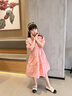 G.duck女童連衣裙夏裝2026新款夏天兒童洋氣公主裙夏季女孩純棉裙子大童 粉色 140碼身高130-140cm9-10 曬單實(shí)拍圖