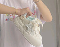 思倫鳥(niǎo)小眾原創(chuàng)板鞋女款2025新款春夏厚底小白鞋百搭休閑面包鞋國(guó)潮女鞋 淺藍(lán) 38 曬單實(shí)拍圖