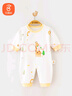 貝瑞加（Babyprints）寶寶連體衣嬰兒四季內衣長(cháng)袖爬服純棉A類(lèi)柔軟衣服 長(cháng)頸鹿73 曬單實(shí)拍圖