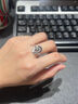 百年寶金祥鉑金戒指女pt950白金女戒正品純鉑金活口可調節鴿子蛋指環(huán) 活口 重約7.7-7.9克 鴿子蛋戒指 曬單實(shí)拍圖