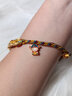 老廟黃金手鏈足金五帝錢(qián)手飾女款可調節手繩送女友送老婆生日禮物 可代寫(xiě)賀卡#勿拍 曬單實(shí)拍圖