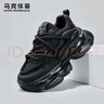 馬克華菲男鞋夏季新款厚底老爹鞋男增高潮流情侶款透氣加厚運動(dòng)休閑面包鞋 黑色 41 【男碼】標準運動(dòng)鞋碼 曬單實(shí)拍圖