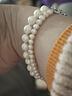 黛米秀媛 無(wú)核強光白色多層淡水珍珠手鏈S925銀新年禮物 4-5mm/5.3-6.3mm 曬單實(shí)拍圖