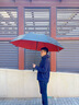 輕博士超大號(hào)雨傘長(zhǎng)柄傘150cm雙人特大加固加厚結(jié)實(shí)抗風(fēng)男定制印刷logo 超大雙層外黑內(nèi)紅150cm 曬單實(shí)拍圖