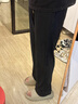 軒韃克冰絲褲子男夏季薄款寬松直筒運(yùn)動(dòng)速干褲涼感休閑褲百搭闊腿長褲男 (兩件裝)黑色+深灰色 XL (建議體重130-140斤) 曬單實(shí)拍圖