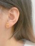 中國黃金（CHINA GOLD）黃金耳釘女士足金三角結(jié)耳釘純金國慶中秋節(jié)禮物送女友老婆 足金三角結(jié)耳釘約1.8g 曬單實拍圖