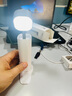 捷驁創(chuàng)意led臺燈護眼學習宿舍臥室usb折疊小夜燈戶外手電筒充電寶 臺燈+手電+應急充【白色】 5000毫安 曬單實拍圖