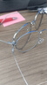 蔡司（ZEISS）近視眼鏡框男超輕純鈦大框眼鏡架可配防藍光散光變色眼睛 鈦材中框 銀色  配colorein鏡片1.56防藍光 0-600 曬單實拍圖