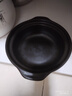 陶煲王陶瓷寬口砂鍋燉鍋耐高溫干燒不裂瓦煲家用燃氣灶專(zhuān)用小號沙鍋一人 黑平鍋 1L 曬單實(shí)拍圖