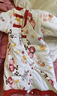 婧麒（JOYNCLEON）嬰兒拜年服新年秋冬保暖女寶寶衣服中式過年喜慶寶寶連體衣服 事事如意【三層加厚120g棉】 73cm 曬單實(shí)拍圖