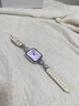 腕美主義適用蘋(píng)果手表表帶S11皮質(zhì)iwatch s10女士表帶s9四葉草拼皮se3腕表apple watch s8代高級感百搭腕帶 【四葉花水鉆拼皮】-銀-奶白皮+銀色接頭 適用：42/44/45/4 曬單實(shí)拍圖