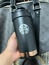 星巴克星巴克（Starbucks）保溫杯陶瓷內(nèi)膽高顏值雙口辦公室隨手咖啡杯 墨色黑【陶瓷內(nèi)膽】 1個(gè) 500ml 曬單實(shí)拍圖