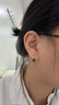 LANSILL復(fù)古獨特虎眼石耳環(huán)女2025年新款小眾高級耳扣橢圓小巧美拉德耳飾 E3732美拉德虎眼石耳扣 曬單實拍圖