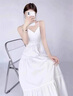 舒芳蝶（shufangdie）法式白色V領(lǐng)吊帶連衣裙子女裝2025夏季新款海邊度假收腰蛋糕長(zhǎng)裙  【白色】 M 曬單實(shí)拍圖