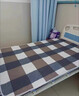 金格羽成人隔尿墊老人防水可洗用老年人專(zhuān)用棉超大號夏季尿不濕護理床墊 藍灰格子（120*150cm） 曬單實(shí)拍圖