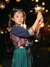 卡悠萊（KAYOULAI）苗族服裝女兒童苗疆服少數(shù)民族風(fēng)套裝云南旅拍春季異域風(fēng)情三月三 苗疆三件套 130適合身高130左右寶寶 均碼 曬單實拍圖
