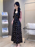 唐菓蜜碎花吊帶連衣裙女2025春夏新款女裝法式甜美溫柔風顯瘦套裝裙子 粉色開衫+碎花吊帶裙 M 曬單實拍圖