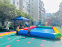 米囹充氣泳池兒童大大型加厚娛樂泳池水池幼兒園夏季水上樂園戲水池 5*6*0.6米【送充氣泵】 曬單實拍圖