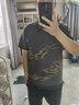 三省六部·兵部【卯日星官】夏季中國風(fēng)公雞刺繡男士流蘇短袖T恤 復古水洗灰色 L  150斤內 曬單實(shí)拍圖