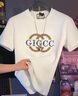古馳湯米短袖t恤男歐貨輕奢時(shí)尚重工藝精品刺繡修身潮牌圓領(lǐng)半袖 白色 L 曬單實(shí)拍圖
