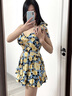 GIOIO泳衣女黃色碎花連體泡溫泉顯瘦遮肉海邊沙灘度假保守微胖女孩泳裝 時(shí)尚連體泳衣女【80-120斤】 曬單實(shí)拍圖