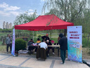 堂剛馬戶外遮陽(yáng)棚伸縮雨棚廣告帳篷戶外夜市擺攤遮陽(yáng)傘停車棚 3*4.5藍(lán) 曬單實(shí)拍圖