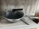 馳諾德國(guó)不銹鋼炒鍋家用不粘鍋無涂層無油煙炒菜鍋電磁爐燃?xì)馔ㄓ缅伨?34cm 雙面蜂窩不粘-單鍋 不銹鋼鋼鏟 曬單實(shí)拍圖