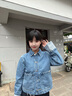 Calvin KleinJeans25春夏新款女士ck潮流翻卷袖口純棉牛仔夾克外套44B742G WBR-牛仔淺藍(lán) S 曬單實拍圖
