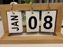 麥?zhǔn)嫣啬举|(zhì)日歷ins創(chuàng)意簡(jiǎn)約萬(wàn)年歷玄關(guān)桌面辦公中文臺(tái)歷翻頁(yè)裝飾小擺件 中文黑色翻頁(yè)日歷 曬單實(shí)拍圖