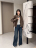 皮爾卡丹美拉德皮衣外套女2025新款春秋短款寬松休閑復(fù)古PU皮機(jī)車夾克上衣 咖色 L 建議【110-120斤】 曬單實(shí)拍圖