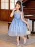 G.DUCK KIDS童裝愛(ài)莎公主裙女童連衣裙夏季2024新款兒童裙子時(shí)髦女孩生日禮物 藍(lán)色 110 建議100-110cm3-4歲 曬單實(shí)拍圖