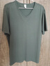 羅蒙（ROMON）莫代爾短袖t恤男裝V領(lǐng)上衣服速干冰絲涼感體恤衫夏天半袖簡(jiǎn)約百搭 8803黑色 M 曬單實(shí)拍圖