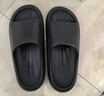 樸西氣墊踩屎感涼拖鞋女家居室內情侶靜音防臭防滑拖鞋男外穿夏 黑色 40-41 曬單實(shí)拍圖