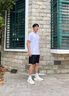 安踏跑步運動(dòng)套裝男夏季款休閑冰絲速干中考運動(dòng)T恤短袖短褲兩件套男 A款純凈白速干T恤+斜插口袋短褲 L/175 適合120-140斤 曬單實(shí)拍圖