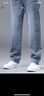皮爾卡丹（pierre cardin）牛仔褲男秋冬季寬松休閑直筒褲子男士高端彈力長(cháng)褲男裝 藍灰色 34 曬單實(shí)拍圖