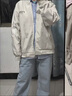 安初夏美式飛行員棒球服外套男春秋酷帥氣穿搭一套潮牌工裝夾克三件套  【3件套】卡其+條紋襯衫藍+淺藍牛仔褲 XL 曬單實(shí)拍圖