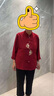 京功80大壽老太太衣服老奶奶過(guò)生日穿的唐裝春裝女?huà)寢屘籽b老人 紅色+黑褲子 XL (建議90-110斤) 曬單實(shí)拍圖