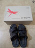 紅蜻蜓 男士涼鞋男沙灘鞋男士軟面軟底真皮涼拖鞋兩用防滑頭層牛皮休閑男鞋 黑色 41 曬單實(shí)拍圖