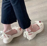 百麗踏學(xué)生涼鞋女童公主風(fēng)2025新款配裙子涼鞋女童夏季露趾防滑涼鞋女童 米白色 37 曬單實(shí)拍圖
