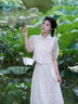 唐菓蜜新中式國風(fēng)連衣裙女2025夏季新款女裝甜美溫柔風(fēng)日常改良旗袍裙子 米白色 M 曬單實拍圖