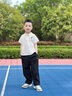 LI-NING KIDS李寧男童褲子夏季冰絲速干兒童運(yùn)動(dòng)褲中大童寬松男童休閑褲防蚊褲 黑色-直筒【速干款】 140 cm 曬單實(shí)拍圖
