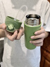 京悠雨德國帶重力球吸管保溫杯成人臥床老人喝水防嗆護理杯躺著喝水神器 【重力球吸管】 抹茶綠 送 400ml 曬單實拍圖