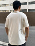 卡賓（CABBEEN）【索羅娜涼感】短袖男士T恤新型牙刷印漸變含笑花夏季短袖T恤男 淡黃色33（寬松版型） L /175/50 曬單實拍圖