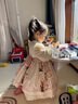 G.DUCKKIDS小黃鴨童裝洛麗塔女童公主裙周歲生日禮服寶寶演出兒童蓬蓬連衣裙 奶油長(cháng)袖 110 (建議身高100cm 4-5歲)cm 曬單實(shí)拍圖