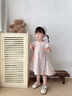 俠客小龜女童連衣裙夏裝2025新款兒童公主裙旗袍漢服寶寶新中式禮服夏季 粉色 120 曬單實(shí)拍圖