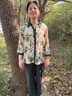 俞兆林媽媽夏裝洋氣衣服T恤中老年女裝春秋款襯衫40 50歲夏季衣服60大碼 綠色上衣單件 L 建議105斤以下 曬單實(shí)拍圖