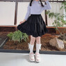 哈羅小黃鴨HAL.DUCK女童半身裙雪紡短裙2025夏季新款洋氣女大童小黑裙兒童A字裙夏裝 黑色 燕】雪紡黑色半裙 120 cm 曬單實(shí)拍圖